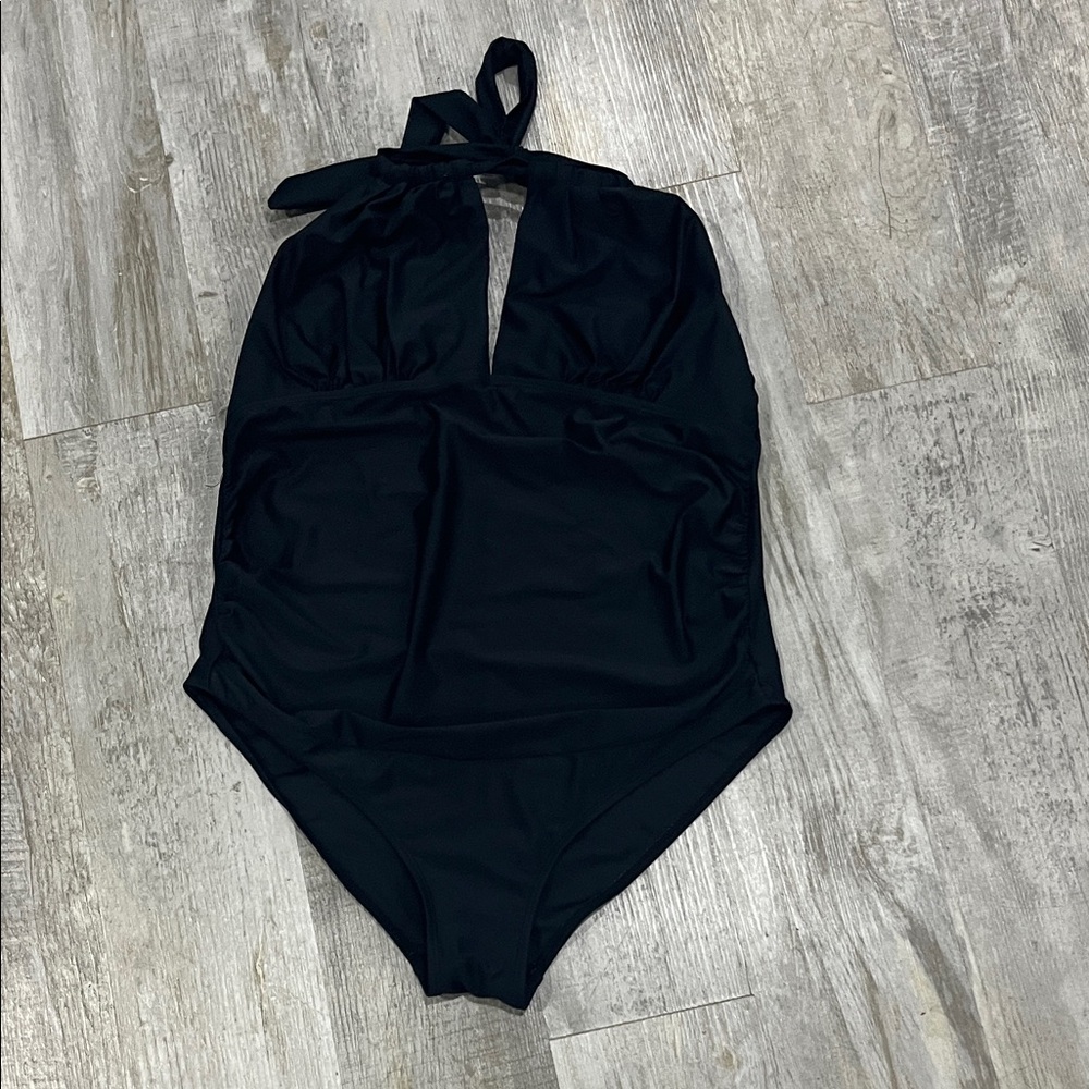 Elegant Black Women's One Piece Swimsuit